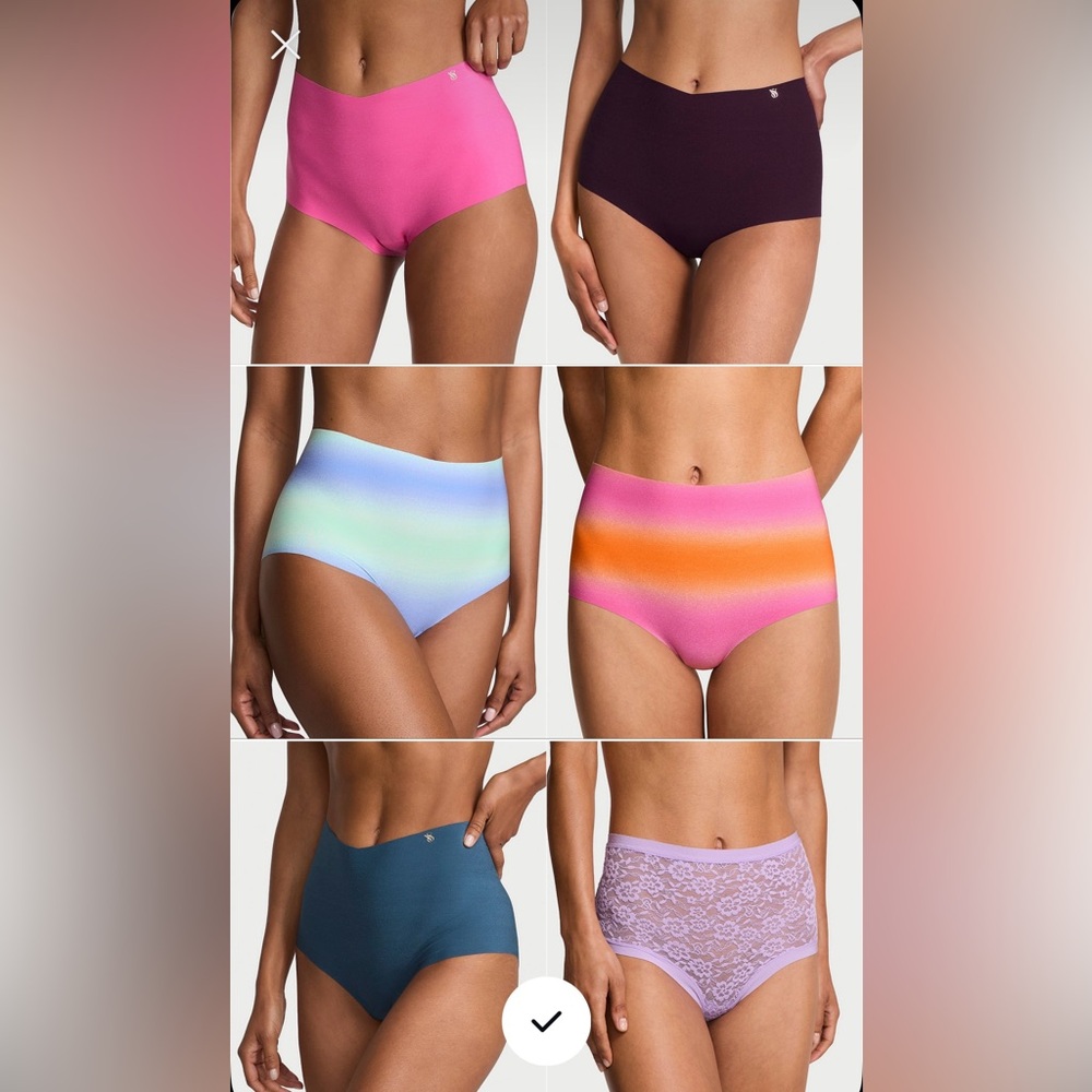 Victoria’s Secret 6 No Show Modern Brief Panties S NWOT